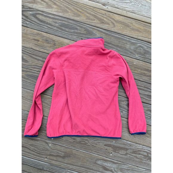 Patagonia Micro D Snap-T Fleece Pink / Blue Trim Pullover Sweatshirt, Size Large - Picture 13 of 16